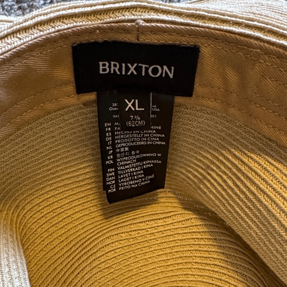 Brixton Beige Straw Hat with Leather Wrap - Picture 5 of 6